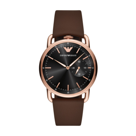 RELOJ HOMBRE ACERO CORREA MARRON