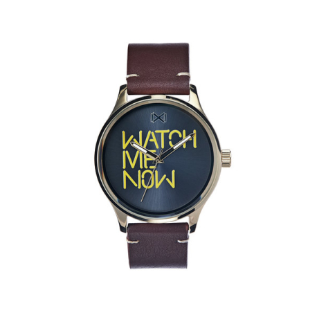 RELOJ HOMBRE CORREA PIEL MARRON