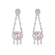 PENDIENTES PLATA PIEDRA ROSA